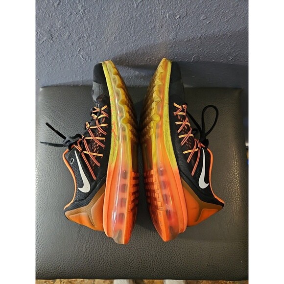 Size 10.5 - Nike Air Max 2014 Atomic Orange Volt Shoes EXCELLENT CONDITION (S20 - Picture 8 of 10